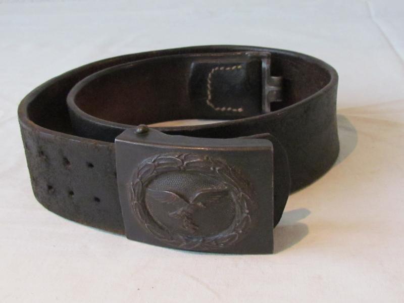 Luftwaffe equipment belt with steel buckle