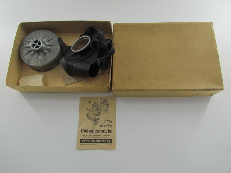 Volksgasmaske -Gas Mask & Filter & manual in Box