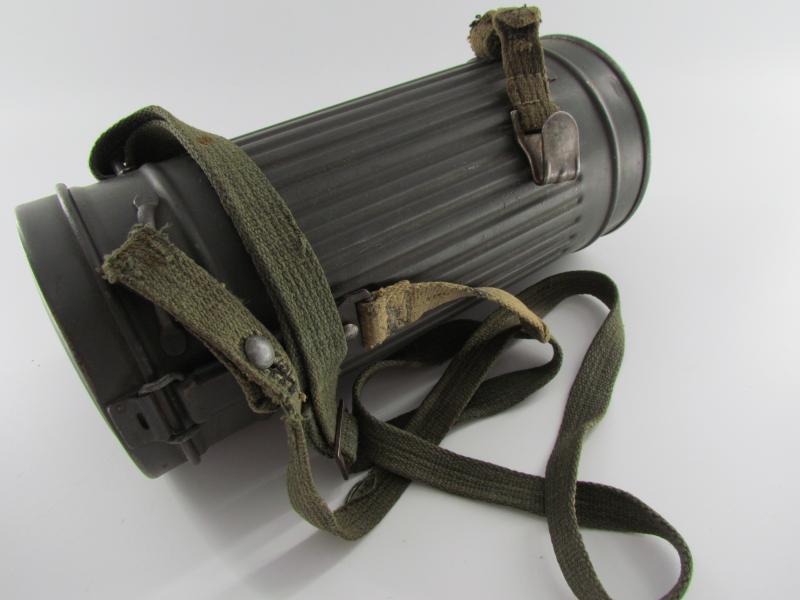 WH/SS Gasmask Cannister With Contents marked 1944