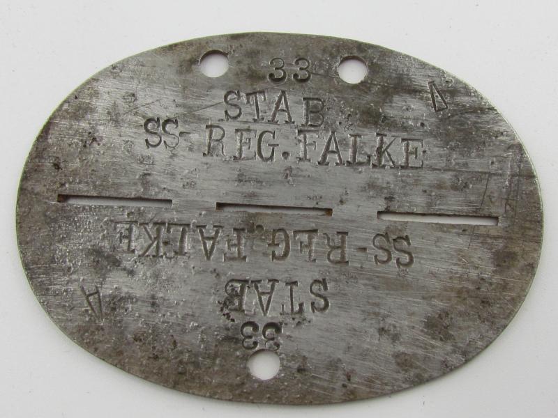 Late War SS Regiment Falke Erkennungsmarke