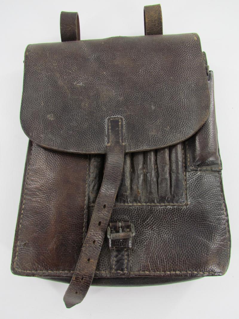 WH/SS Black Leather Map Case-Meldetasche 1941