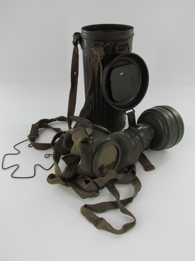 WH/SS Gasmask Cannister With Contents 1940