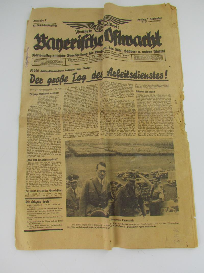 NSDAP daily paper 1934