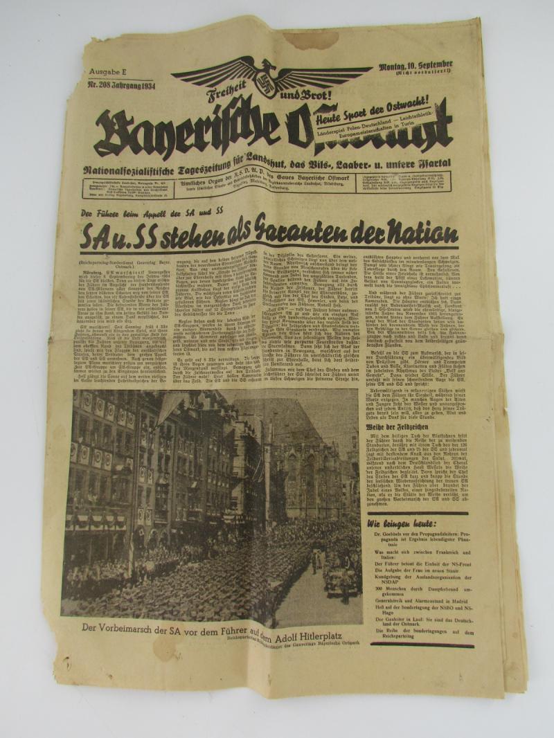 NSDAP daily paper 1934