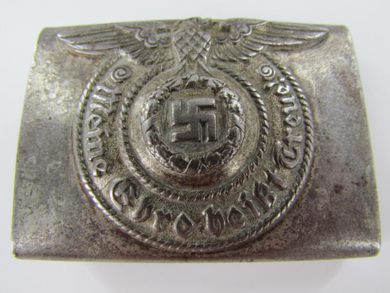 Steel Waffen SS beltbuckle marked RZM 155/40