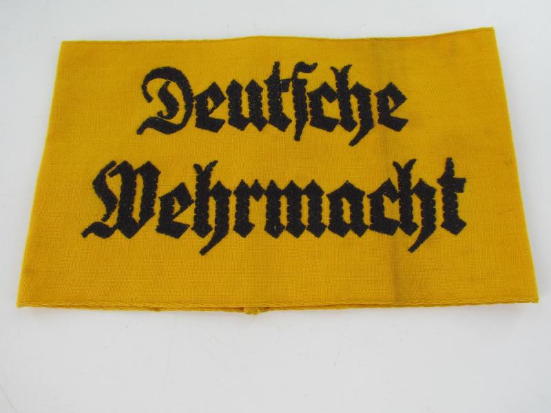 Deutsche Wehrmacht Yellow Cloth Armband ( Brassard )