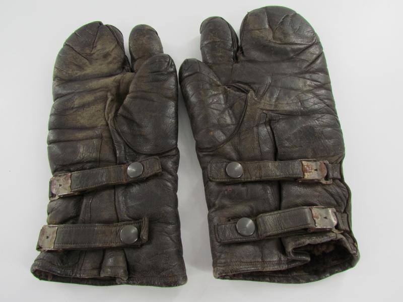 Luftwaffe aircraft gunner leather gloves