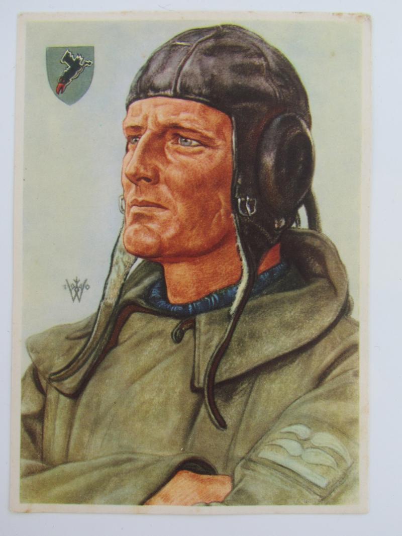 Willrich Cardboard card from a Stuka Pilot