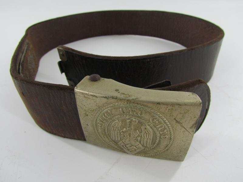 Hitler Jugend Black Belt With unmarked Aluminum Buckle