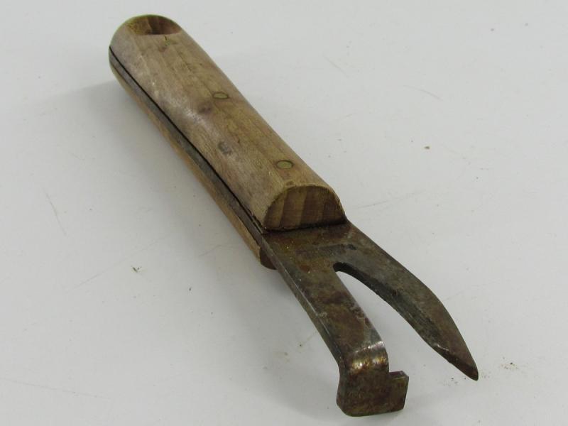 Original WWII German Wooden Handle Can Opener Solingen