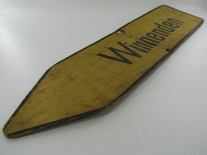 WH/SS Original Road Sign from Winnenden, Germany