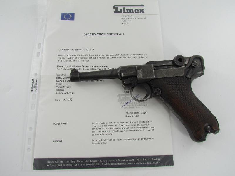 Luger P08 Marked byf41  EU- Deko