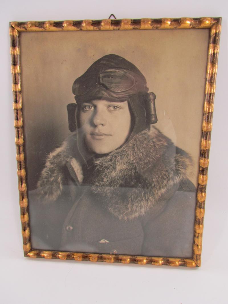 Framed Photo of German World War 1 Pilot