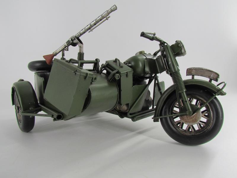 Hand Made Metal BMW R75 With Sidecar ...One of a Kind ...