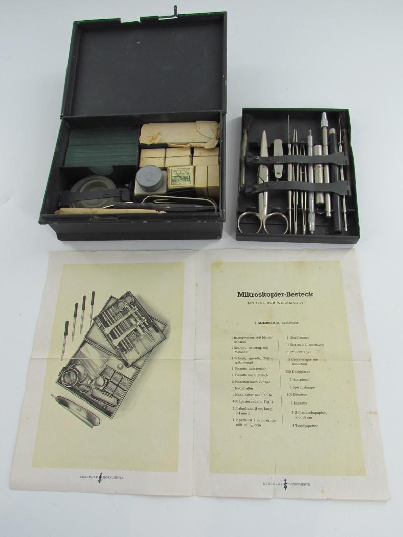 Wehrmacht Microscope cutlery(Mikroskopier Besteck)...Complete and Rare