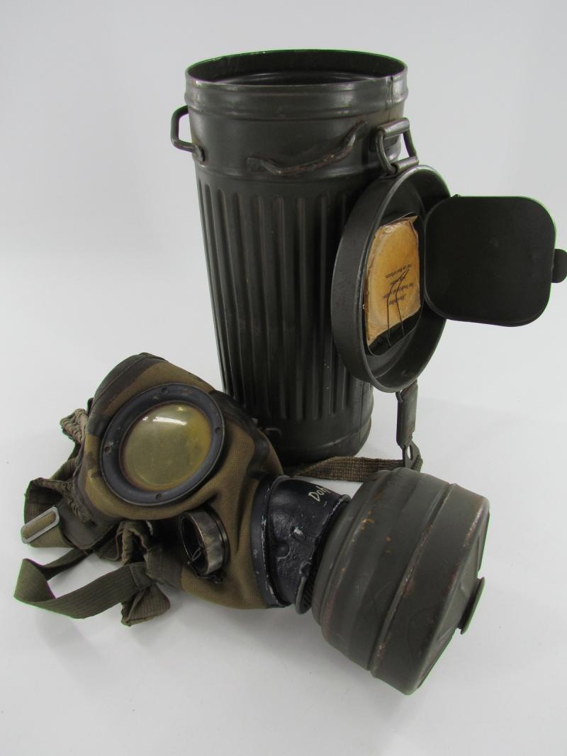 Rare Communication Gasmask With Cannister