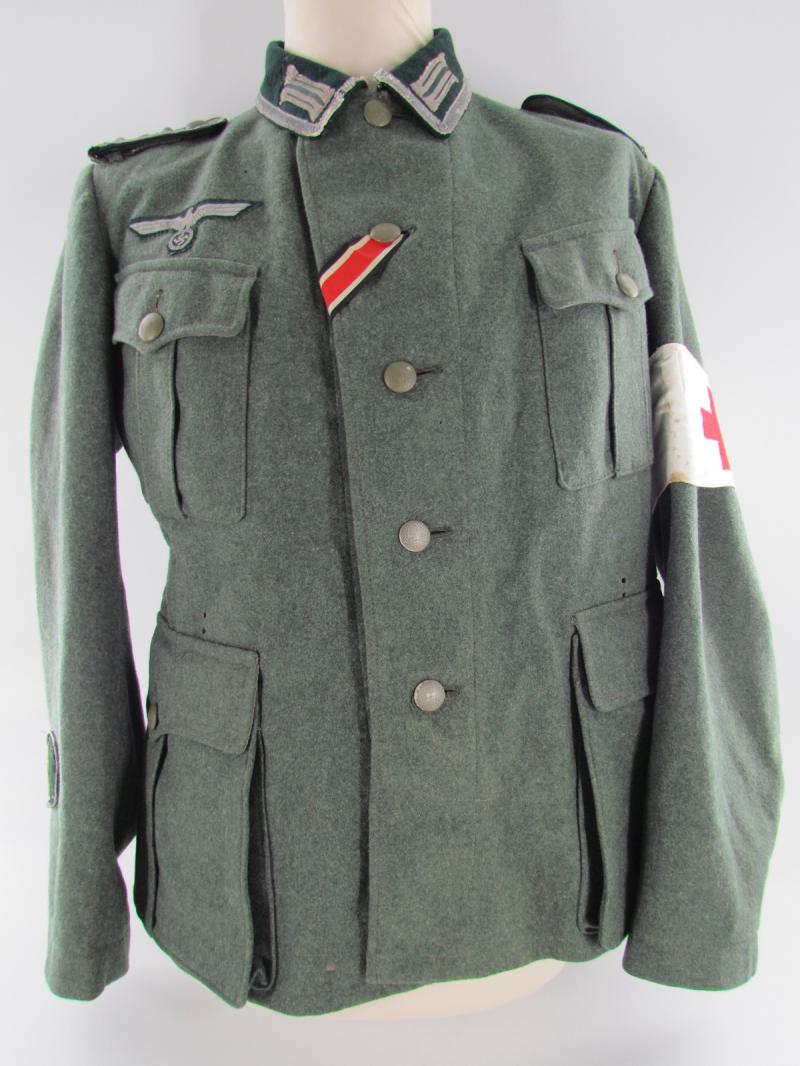 Wehmacht (Heer) NCO M36 Medical Field Blouse With Insignia