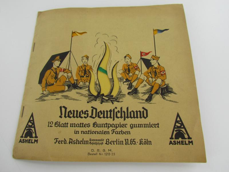 ASHELM Hitler youth New Germany coloured paper.