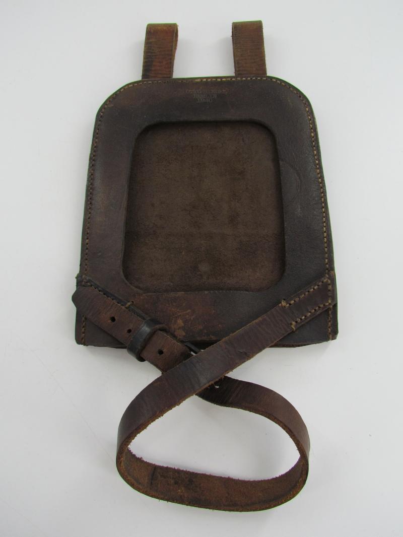 Straight leather E-tool carrier marked Otto Sindel 1940