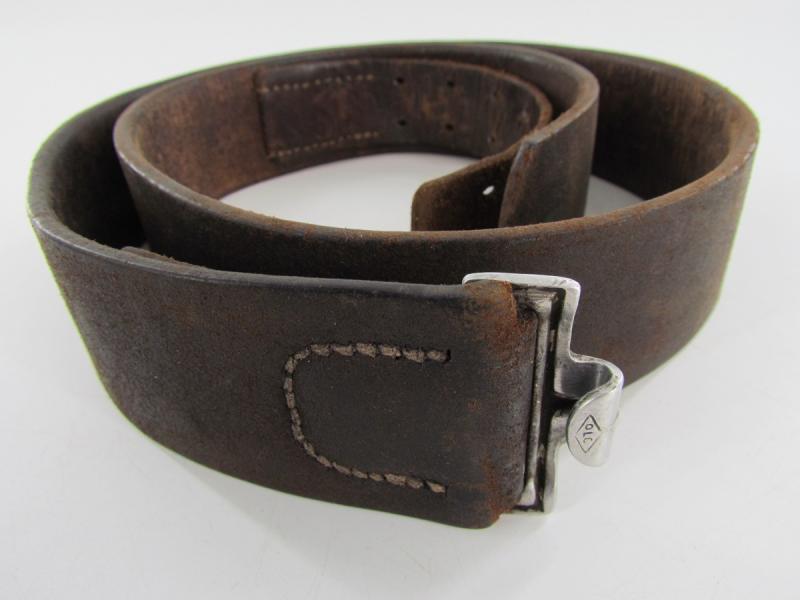 WH/SS Leather Equipment belt Marked