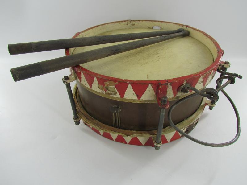 Hitler Youth Snare Drum and Drum Sticks