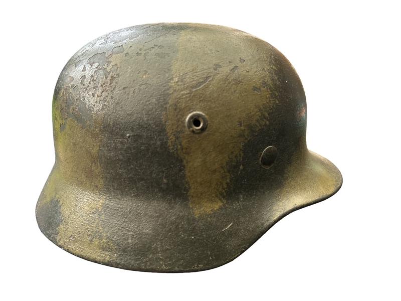 Battle Damaged M40 2 Tone Camouflage Helmet