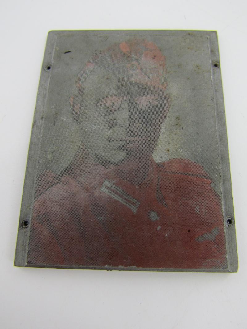 Original German Newspaper Photo “Druckplatte” (printing plate)