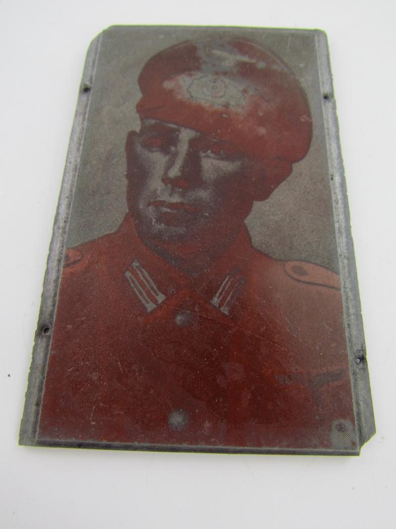 Original German Newspaper Photo “Druckplatte” (printing plate)