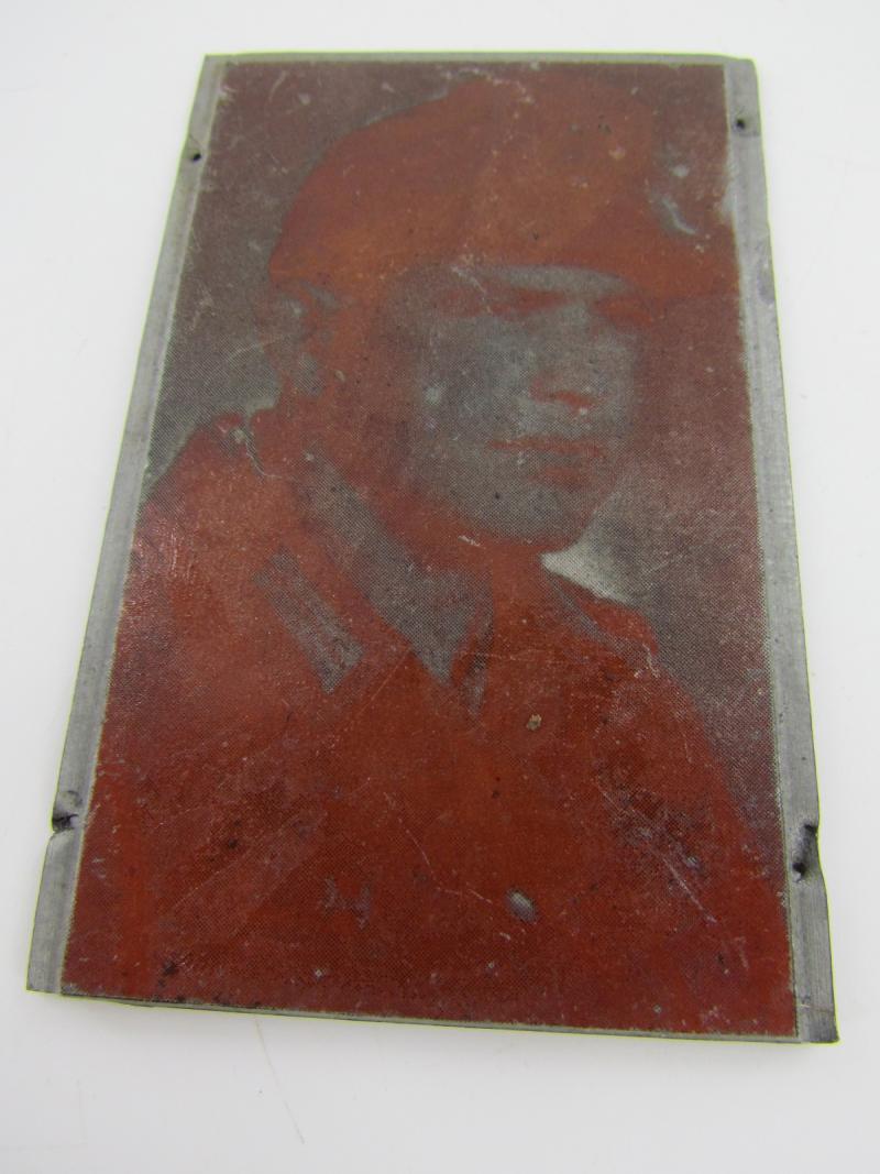 Original German Newspaper Photo “Druckplatte” (printing plate)