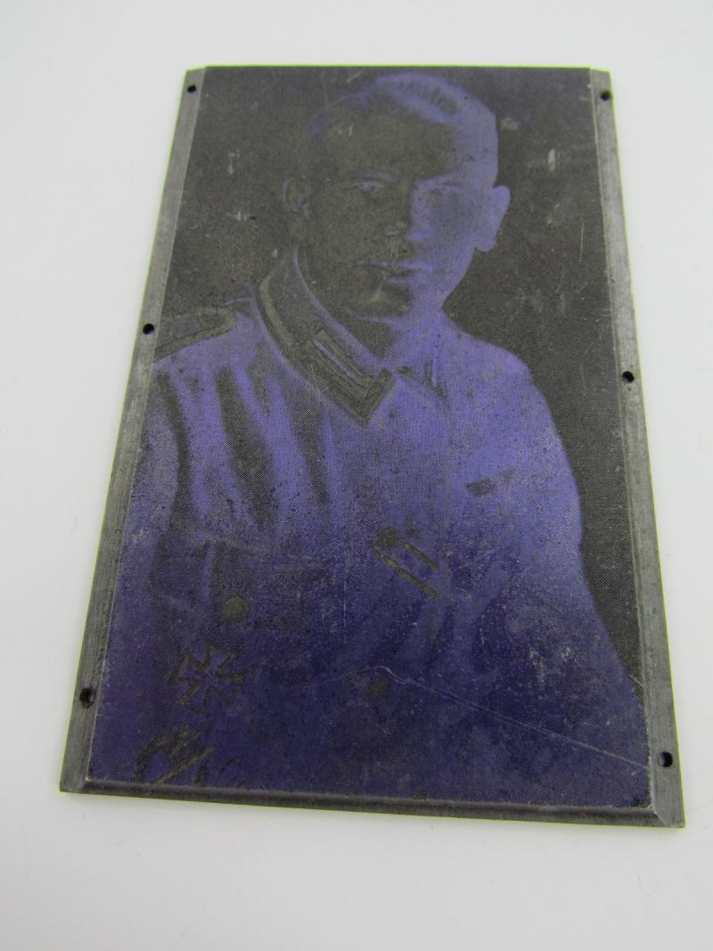 Original German Newspaper Photo “Druckplatte” (printing plate)