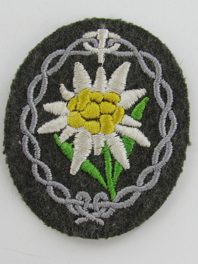 Wehrmacht Wool Edelweiss GBJ Insignia