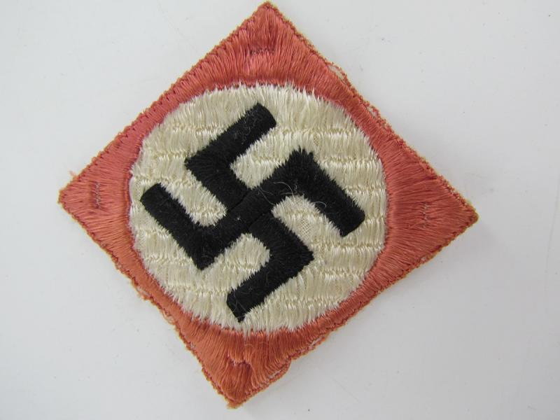 Original Nazi Era German Small Embroidered Swastika on Wreath