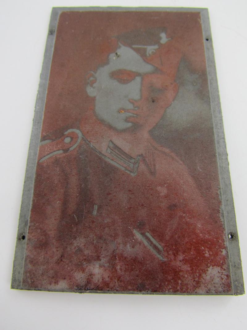 Original German Newspaper Photo “Druckplatte” (printing plate)