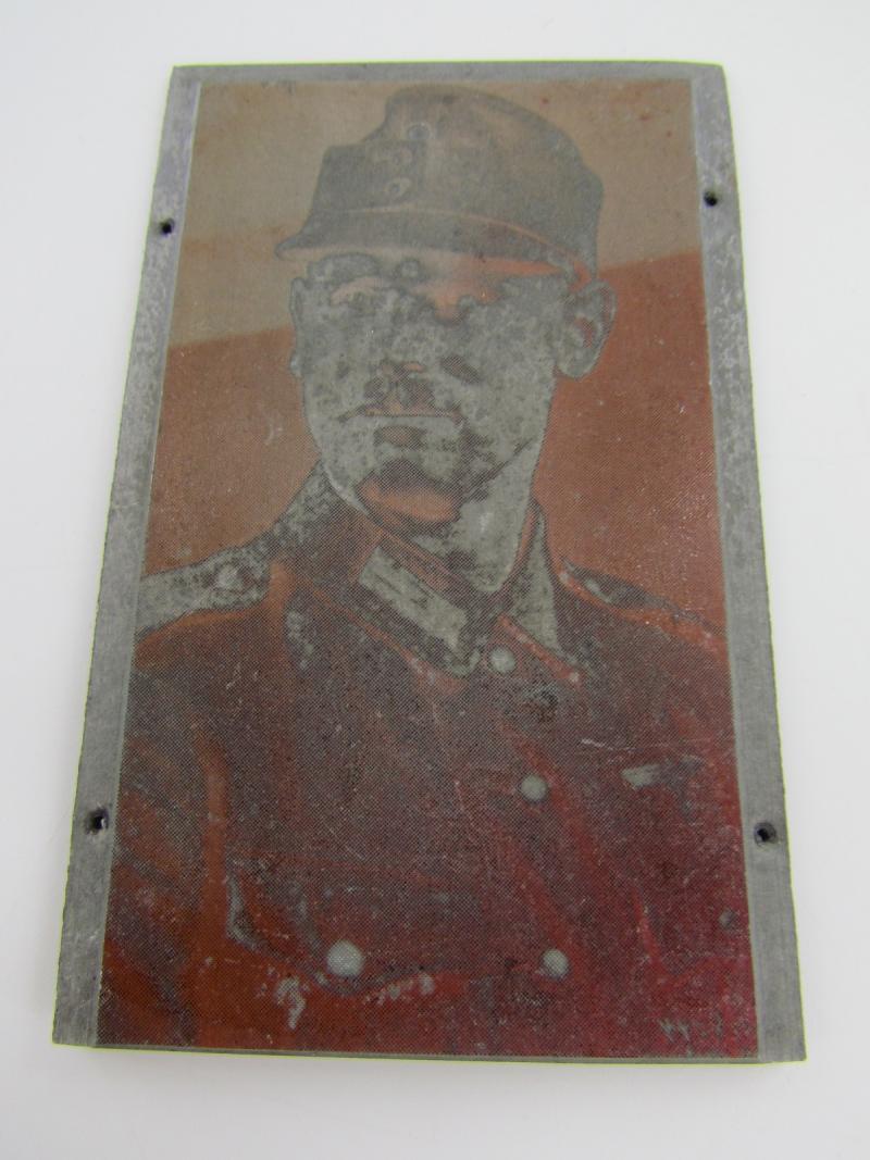 Original German Newspaper Photo “Druckplatte” (printing plate)