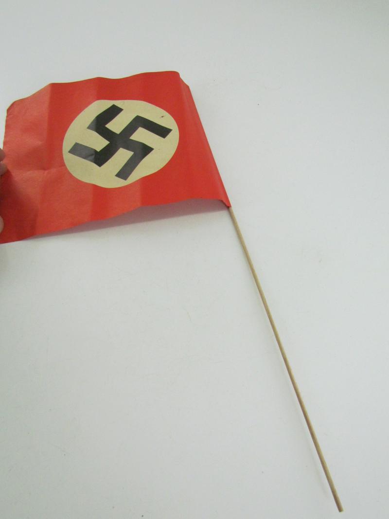 Paper Swastika Flag on Pole