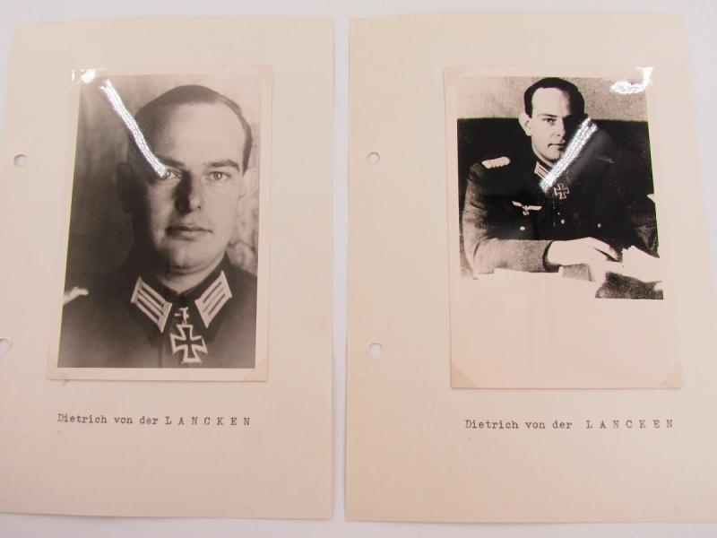 2 x Original Photos From Knight's Cross Bearer Dietrich von der Lancken