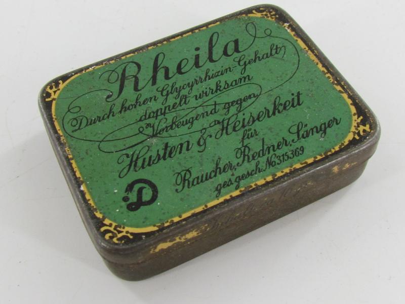 Original German Rheila Cough Drops Tin Can