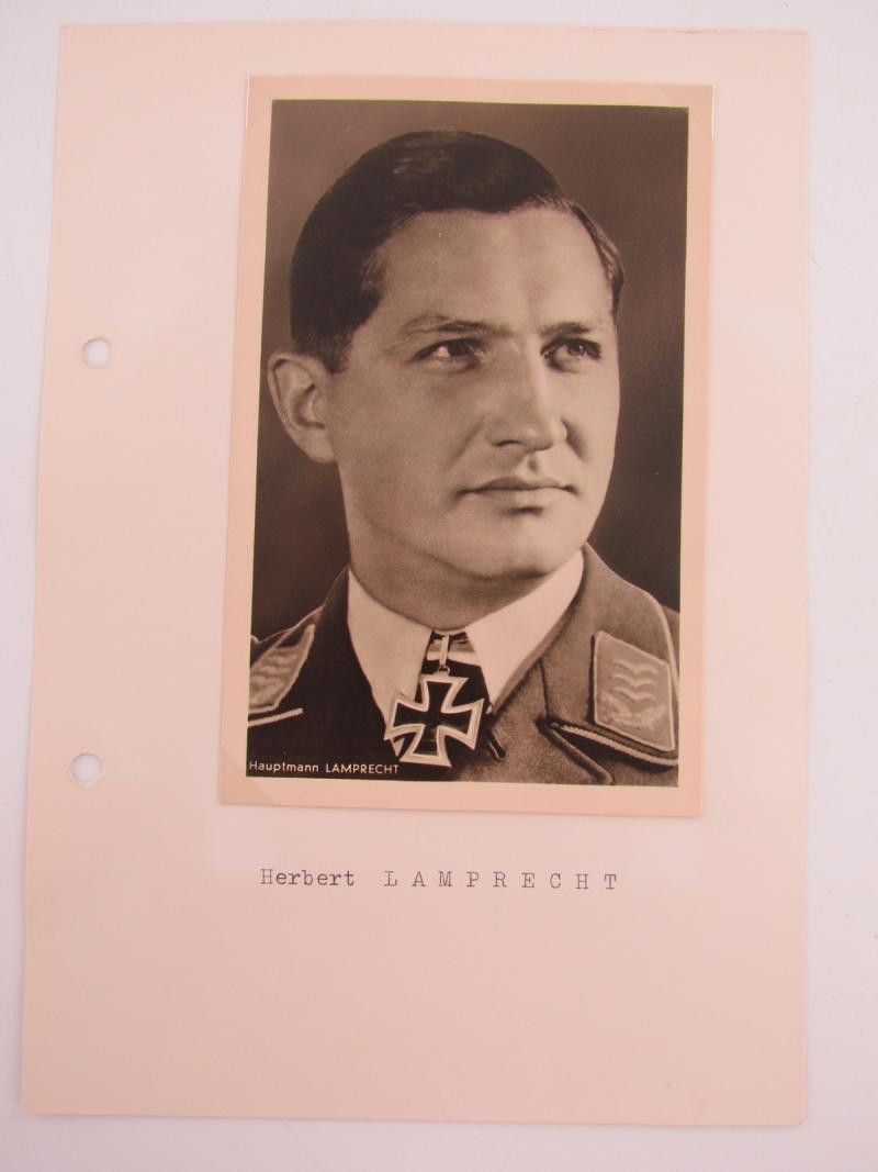 1 x Original Photo From Knight's Cross Bearer Herbert Lamprecht