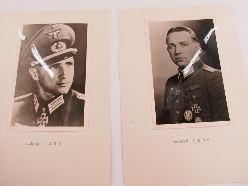 2 x Original Photos From Knight's Cross Bearer Ludwig Lang