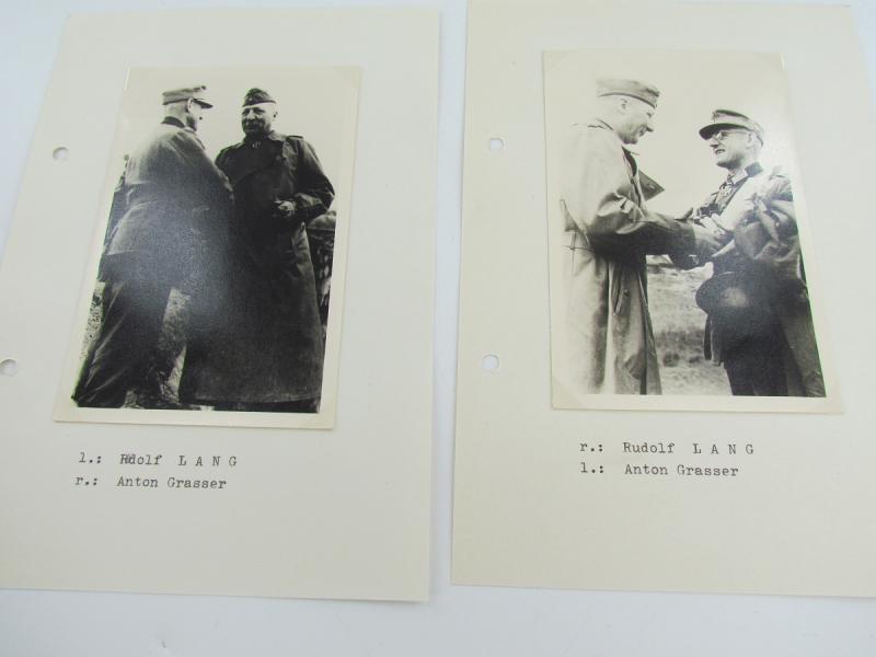 2 x Original Photos From Knight's Cross Bearer Anton Grasser