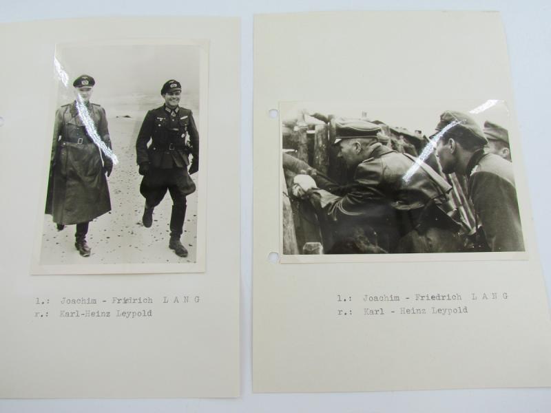 2 x Original Photos From Knight's Cross Bearer Joachim-Friedrich Lang