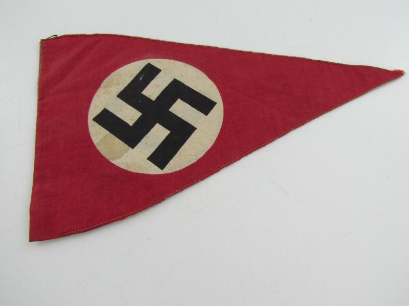 German Third Reich Era Double Sided Triangle Pennant