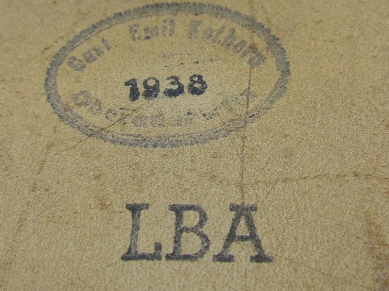 Luftwaffe Map Case With Maker Marked And LBA Stamp