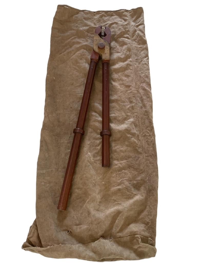Wehrmacht Pioneer Wooden High Voltage Pliers In a Bag