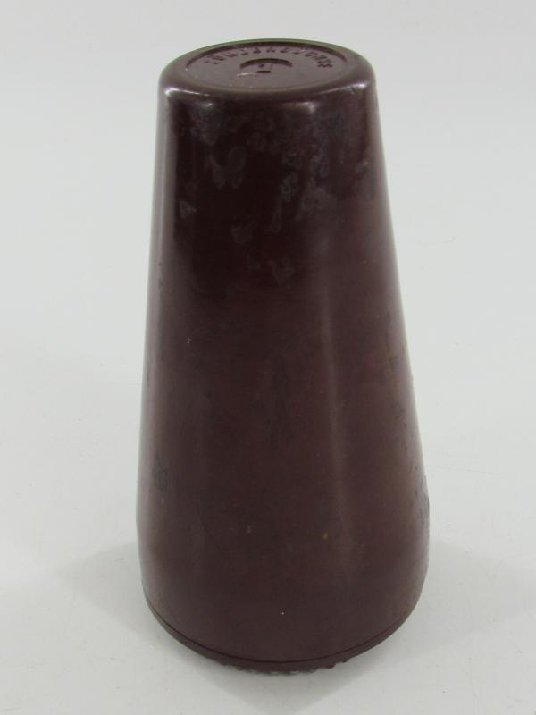 German Chocolate Brown Bakelite Zünderbüchse 1 ( Fuse Container )1938