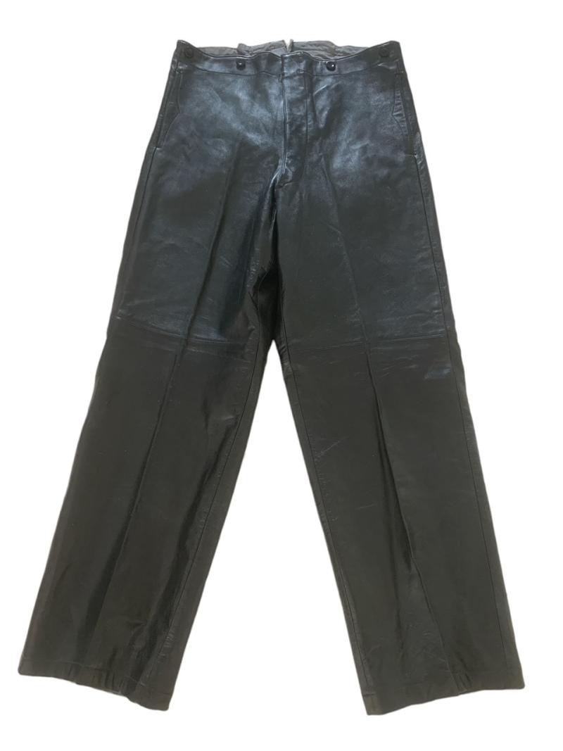 Kriegsmarine/U-boot Protective Black Leather Pants (KM Lederhose) 1942