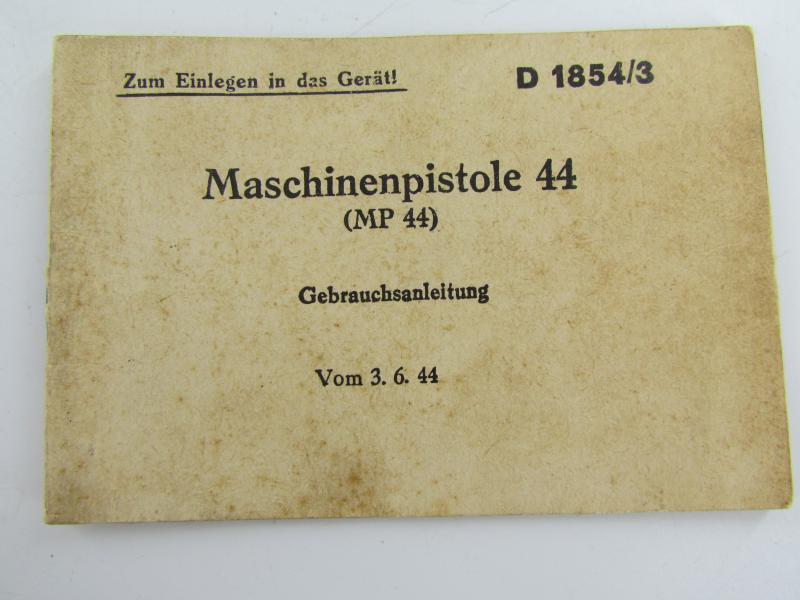 MP43/44 Sturmgewehr Instruction Booklet.....very Rare