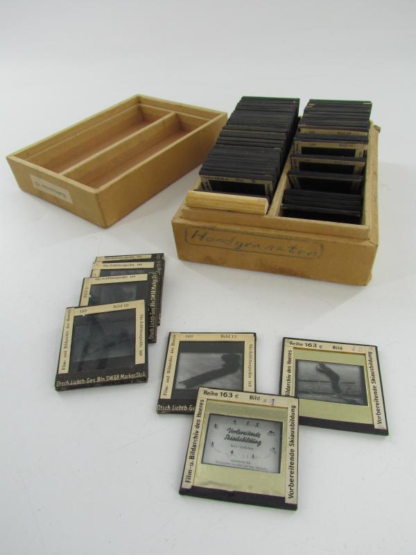 72x Wehrmacht 'SKI Ausbildung' Instruction Slides in original Box