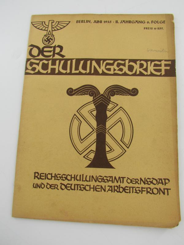 NSDAP Magazine Der Schulungsbrief 1935