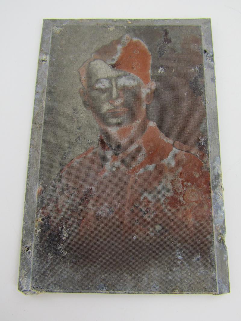 Original German Newspaper Photo “Druckplatte” (printing plate)